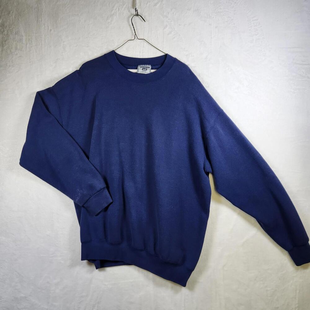 Lee Heavyweight Vintage 90's Crew Neck Blue Cotton Sweatshirt! Size 2XL Tall USA